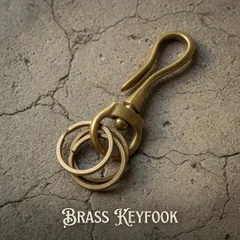 アメカジ アメリカ USA ビンテージ 真鍮 キーホルダー ブラス フック キーチェーン ウォレットチェーン パーツ バイカー ; USBS-007
