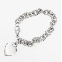 Tiffany&Co. ティファニー 16.5cm リターントゥハートタグ ブレスレット 925 新品仕上済 【中古】