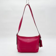 COACH ショルダーバッグ レイラ シボ革 クロスボディ レッド系 h20 