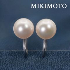 ピンク✨ミキモト アコヤパール 一粒 イヤリング シルバー金具 7.5mm