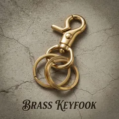 アメカジ アメリカ USA ビンテージ 真鍮 キーホルダー ブラス フック キーチェーン ウォレットチェーン パーツ バイカー  ; USBS-011