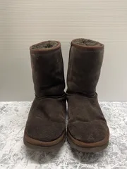 送料無料！！UGG　アグ　レディースブーツ　ムートンブーツ　ウインターボアブーツ　　濃いブラウン　サイズ24cm  #80420MO201