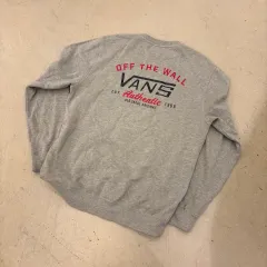 VANS オフ ザ ウォール ビックロゴ グレー スウェット