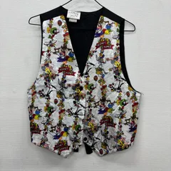 Y284 90'slooney tunes ルーニーテューンズ ワンサイズ ベスト Vネック ボタンフロント ユニセックス 古着卸 アメリカ仕入