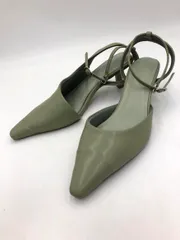 ESPERANZA エスペランサ ポインテッド アンクルストラップ パンプス size24.5/グリーン系 ■◇ レディース
