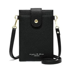 【新品】 [COCO JOIE] スマホショルダー スマホポーチ レディース ショルダーバッグ 斜めがけ 縦型 携帯ポーチ ショルダー ポシェット手提げ 人気 可愛い 軽量 財布 (ブラック)