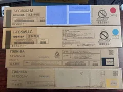 東芝トナー4本セット　T-FC505J　（ブラック・シアン・マゼンタ・イエロー）新旧混在外箱のサムネイル