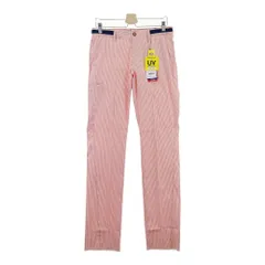 サイズ：79 ADIDAS GOLF アディダスゴルフ  パンツ シアサッカー ストライプ柄 レッド系 [240101668539] ゴルフウェア メンズ ストスト