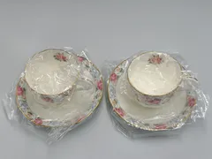 【未使用&長期保管品】ノリタケ ティーカップ＆ソーサー 2客セット キューティーローズのサムネイル