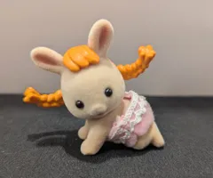 エポック社 シルバニアファミリー 赤ちゃんコレクション 赤ちゃんおしゃれヘアシリーズ みるくウサギの赤ちゃんとみつあみおさげウィッグ