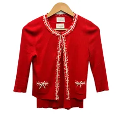 HARRODS(ハロッズ) アンサンブル レディース美品  - レッド×アイボリーのサムネイル