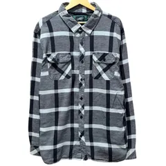 O'NEILL オニール チェック柄 長袖 ネルシャツ メンズ XL LL 古着 フランネルシャツ ダイヤ柄 織り ワークシャツ ブラック ホワイト 黒 白 綿100% アメカジ ストリート スケーター グランジ サーフ/ MS689のサムネイル