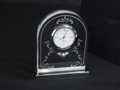 ■Excellent Condition■ MIKIMOTO Genuine Akoya Pearl Quartz Table Clock/Watch, Approx. 4mm, Silver Tone x Clear, DM6738