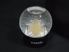■美品■ CHANEL シャネル ココマーク 2012年限定 スノードーム オブジェ 置物 インテリア アイボリー系×ブラック系 DM6811