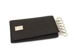 ■美品■ dunhill ダンヒル PVC×レザー 6連 キーケース 鍵入れ メンズ ダークブラウン系 DM7726