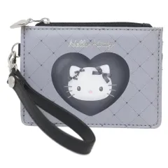 HELLO KITTY ウール モノトーン カードケース コイン財布 ブラック 黒 パス