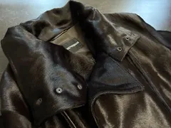 【はくばい様専用】EMPORIO ARMANI エンポリオアルマーニ ハラコ 牛革 レザー ライダース×カーコート ドッキング 中綿フード付き コート 2008AW？ 珍品 ゼロ年代ファッション ヴィンテージ ダークウェアのサムネイル