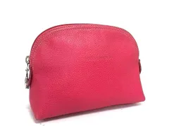 LONGCHAMP ロンシャン レザー メイクポーチ マルチケース 小物入れ レディース ワインレッド系 DM8962