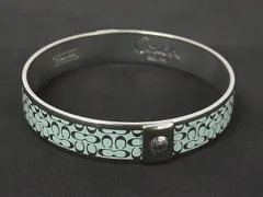 COACH コーチ シグネチャー バングル アクセサリー レディース ミントグリーン系×シルバー系 DM8549のサムネイル