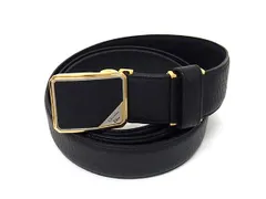 ■美品■ ChristianDior クリスチャンディオール ヴィンテージ レザー ベルト レディース メンズ ブラック系×ゴールド系 DM8477