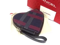 ■美品■ LANCEL ランセル キャンバス ハート コインケース コインパース 小銭入れ レディース  パープル系 DM8408のサムネイル