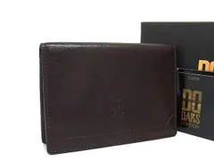 ■極美品■ DAKS ダックス レザー カードケース カード入れ パスケース 定期入れ メンズ ブラウン系 DM8414のサムネイル
