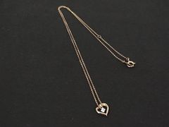 K10／ゴールド ハート型ネックレス【石の脱落あり】 - メルカリ