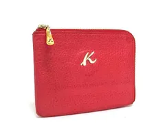 ■美品■ Kitamura2 キタムラ レザー カードケース カード入れ パスケース 定期入れ レディース メンズ レッド系 DM8591のサムネイル