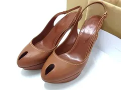 ■美品■ Sergio rossi セルジオロッシ レザー ヒール パンプス 表記サイズ 39 (約26cm) 靴 シューズ レディース ブラウン系 DM8930