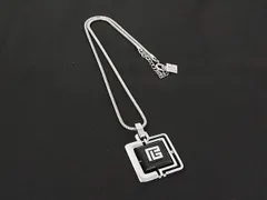 ■美品■ BALMAIN バルマン ネックレス ペンダント アクセサリー メンズ レディース シルバー系×ブラック系 DM8490のサムネイル