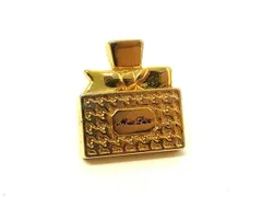 ■美品■ ChristianDior クリスチャンディオール ミスディオール 香水モチーフ ピンバッジ アクセサリー ゴールド系 DM8499