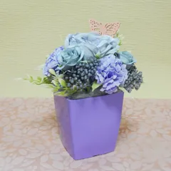 〈造花〉パープルグレーのアレンジ