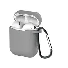 【新着商品】AirPods ケース AirPods第2世代と第1世代に適用（前のLEDライトが見える） シリコンカバー 全面保護ケース Apple エアーポッズ カバー 軽量 小型 かわいい TPUケース 耐衝撃 防塵 カラビナ付き 紛失防止 SERFER (