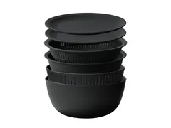 【特価商品】ライクイット (like-it) ざる ボウル 電子レンジ対応 Colander&Bowl 米とぎにも使える ザルとボール ブラック 6点セット 日本製 水切り 湯切り可能 耐熱ボウルのサムネイル