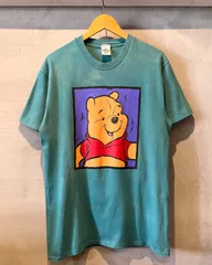 90‘s THE Disney STORE-T-shirt-(size 38-40)Made in U.S.A. ディズニー プーさん Tシャツ アメリカ製