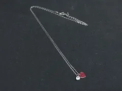 ■美品■ SWAROVSKI スワロフスキー ハート ビジュー ネックレス ペンダント アクセサリー レディース シルバー系 DM9424