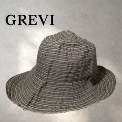 GREVI　グレヴィ　イタリア製 　ストライプ ハット　ツバ広　夏向けのサムネイル