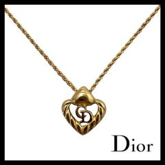 極美品 希少 Dior ネックレス CD ハート ロゴ 希少 刻印あり 金 - メルカリ