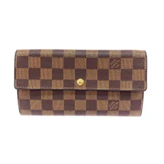LOUIS VUITTON ルイヴィトン ポルトフォイユサラ/旧型  カード6枚/ダミエ/エベヌ N61734 CA0025/   ブラウン レディース / 240001196135