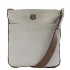 ロエベ LOEWE ショルダーバッグ ワンショルダー アナグラム PVC×レザー ホワイト /YO17 ■OH