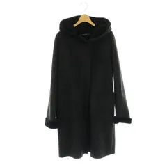 ジャーナルスタンダード JOURNAL STANDARD フェイクムートンコート S ブラック フード付き 長袖 ロング丈 /OK ■OS