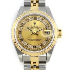 ロレックス Rolex 腕時計 デイトジャスト ミリヤードダイヤ 79173MR P番 2000年 ダイヤインデックス サンレイ シャンパンゴールド文字盤 デイト K18YG SS 自動巻き 【箱・保付き】 【中古】のサムネイル