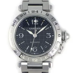 カルティエ Cartier 腕時計 パシャC W31079M7 ブラック文字盤 デイト 夜光針/インデックス GMT SS 自動巻き 【中古】のサムネイル