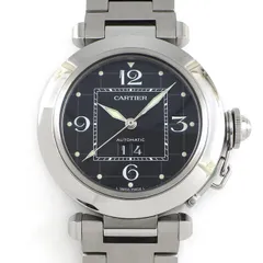 カルティエ Cartier 腕時計 パシャC W31053M7 デイト 夜光インデックス 夜光針 グリッド ブラック文字盤 SS 自動巻き 【中古】のサムネイル