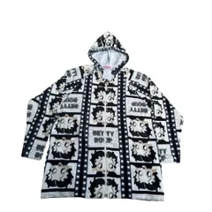 BETTY BOOP ベティブープ 総柄パーカー ジップアップ タオル地 タグ付き Mサイズ