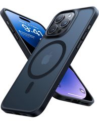 TORRAS iPhone 15 pro 용 케이스 반투명 마그넷 탑재 내충격 매트감 황변 없음 스트랩 홀 첨부 와이아레스 충전 대응 Guardian-Mag 블랙