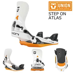 新品 アウトレット 25-26 ユニオン ステップオン アトラス ホワイト/オレンジ UNION STEP ON ATLAS White/Orange ユニセックス ーボード 26Snowのサムネイル