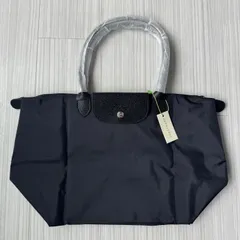 Longchamp フラップ・ハンドル Wブラック ナイロン ルプリアージュ　L