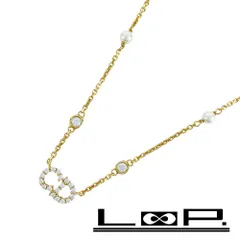 ディオール ■新同■ CLAIR D LUNE ネックレス アクセサリー ゴールド GP レジンパール ラインストーン N1033CDLCY 箱 【40102】5