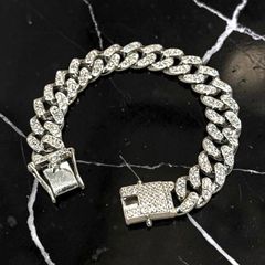 モアサナイト キューバンチェーン ブレスレット - メルカリ